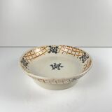 Plate on foot, ironstone, Badonviller "Roscoff", 1930