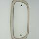 beautiful 1950's mid century modern WALL MIRROR wire mesh frame and brass
