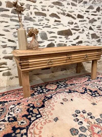 Nice vintage low wooden furniture.