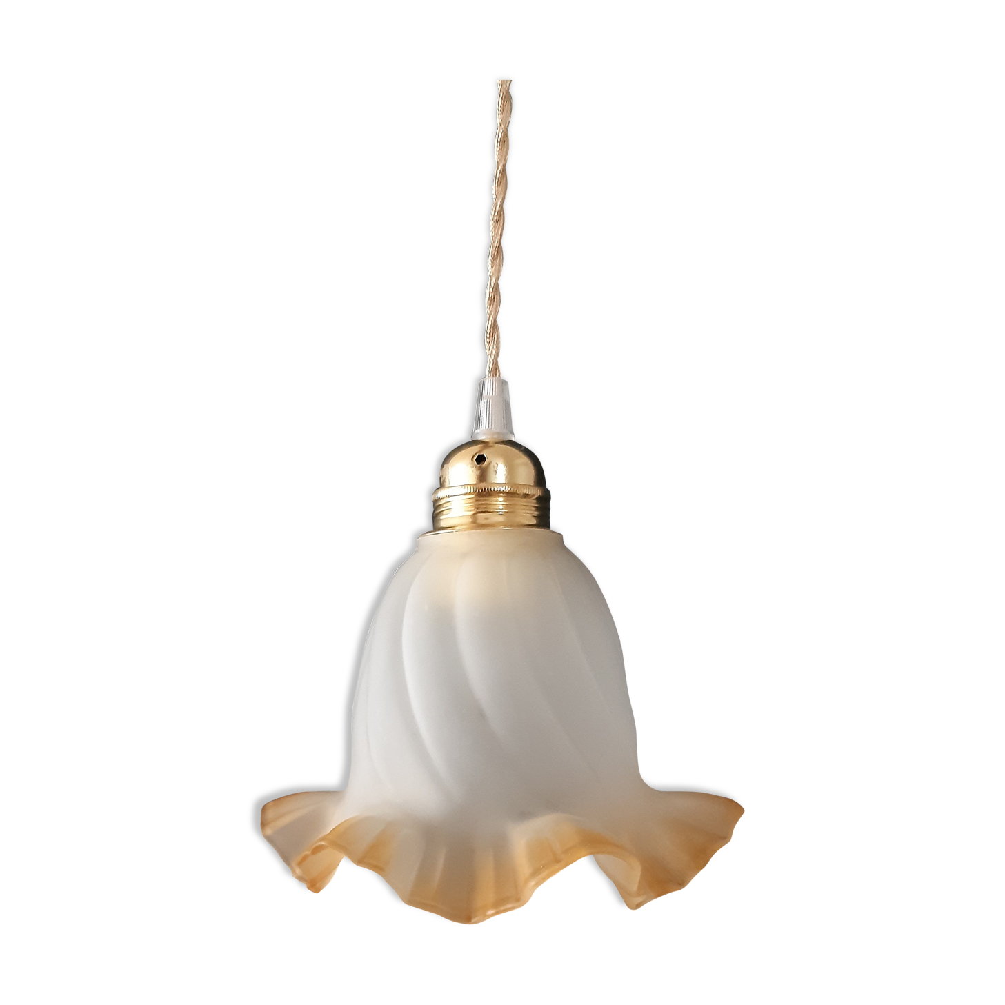 Vintage tulip hand lamp