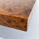 XL square coffee table by Turri in burl wood