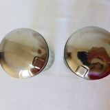 vintage glass and stainless steel sugar bowl
