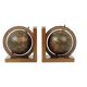 Vintage Set of Wooden Globe Bookends from the 1970s