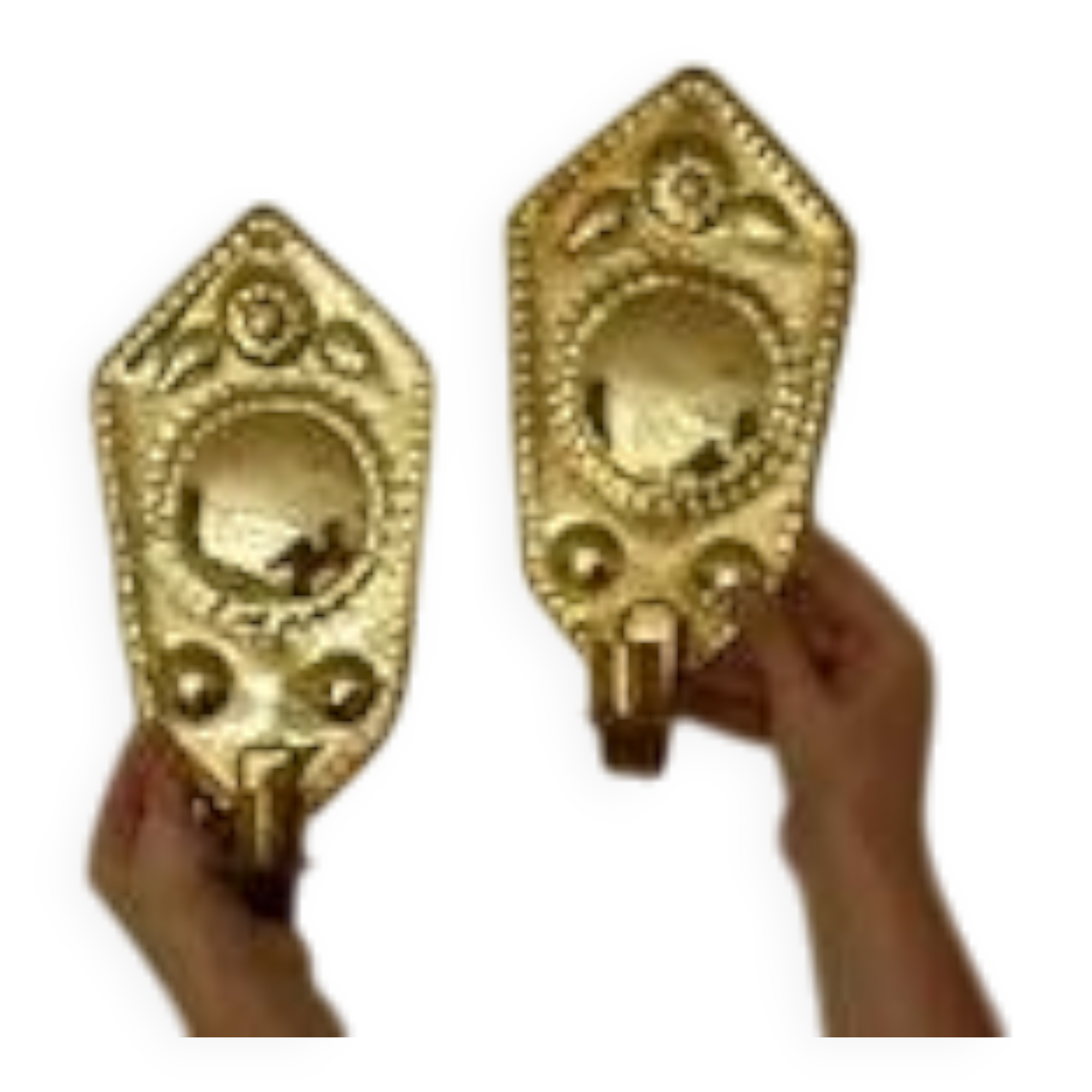 Paire de appliques en laiton suédoises