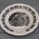 Set of 6 humorous plates on the Train Delarue-nouvellière Gien