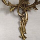 Magnificent Pair of French Antique Bronze Three-Light Acanthus Wall Sconces