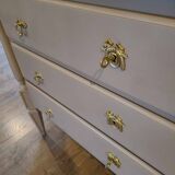 Commode en bois peint