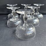 6 Baccarat champagne glasses – Art Nouveau