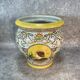 Pot/Cachepot. Italian Renaissance Majolica ceramic. Asiatic style
