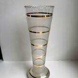 Serrated vase with gilded edging 60s