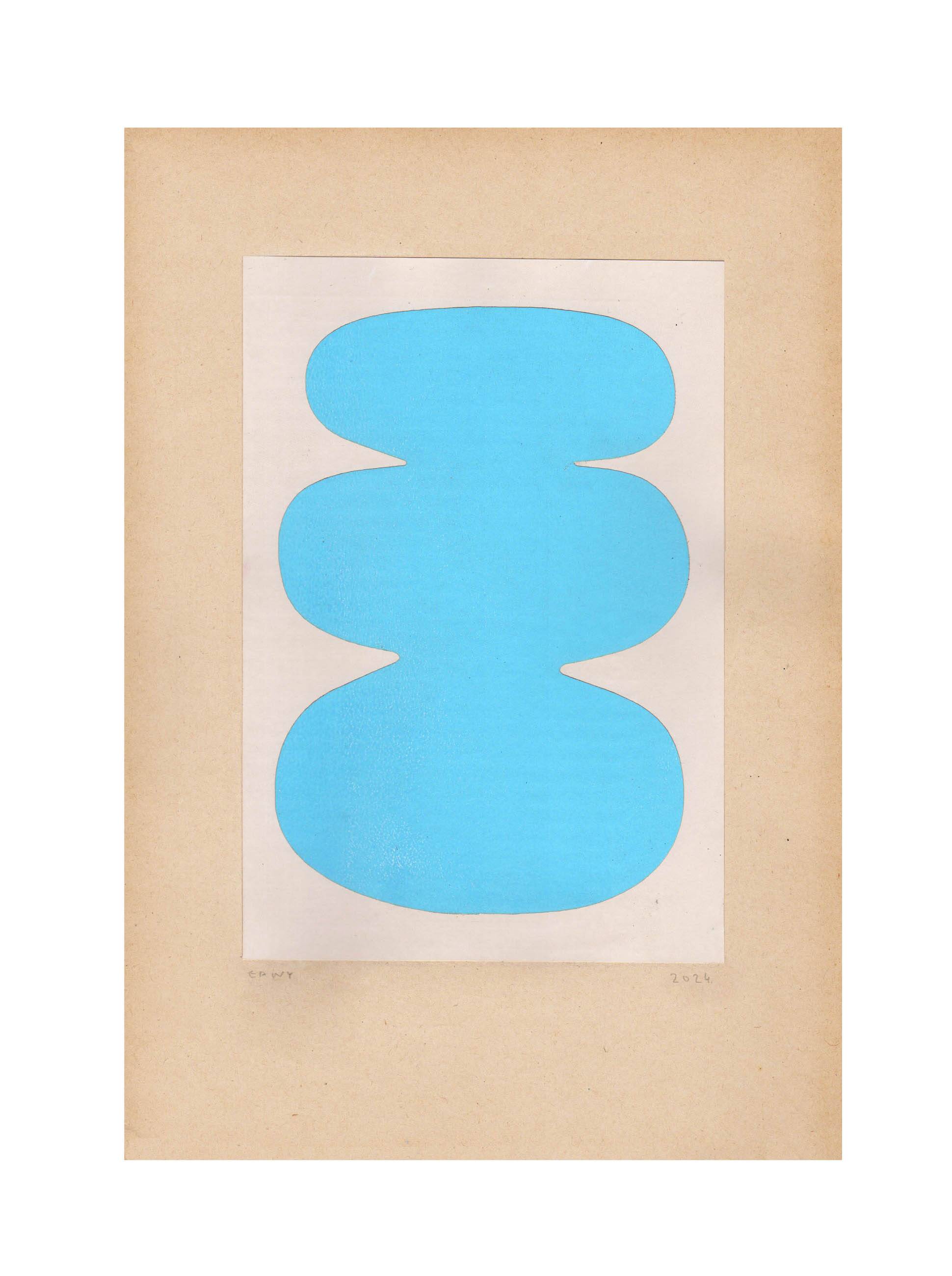 Collection of 9 abstract collages on paper - signed eawy