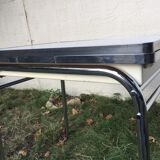 White vintage formica table 60s