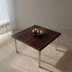 Vintage rosewood coffee table chrome 1960s