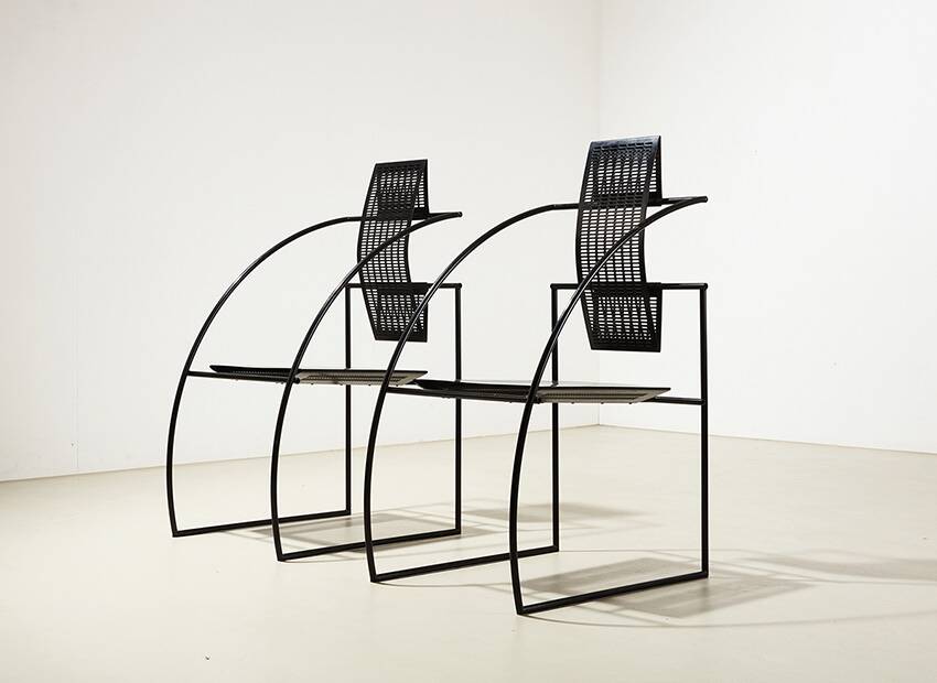 Mario Botta Pair of Quinta Chairs for Alias Italy 1986