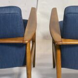 Armchairs created by M. Zieliński year 60 blue fabric