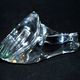 Paperweight statuette frog in crystal of saint-louis signed 6x6x8cm