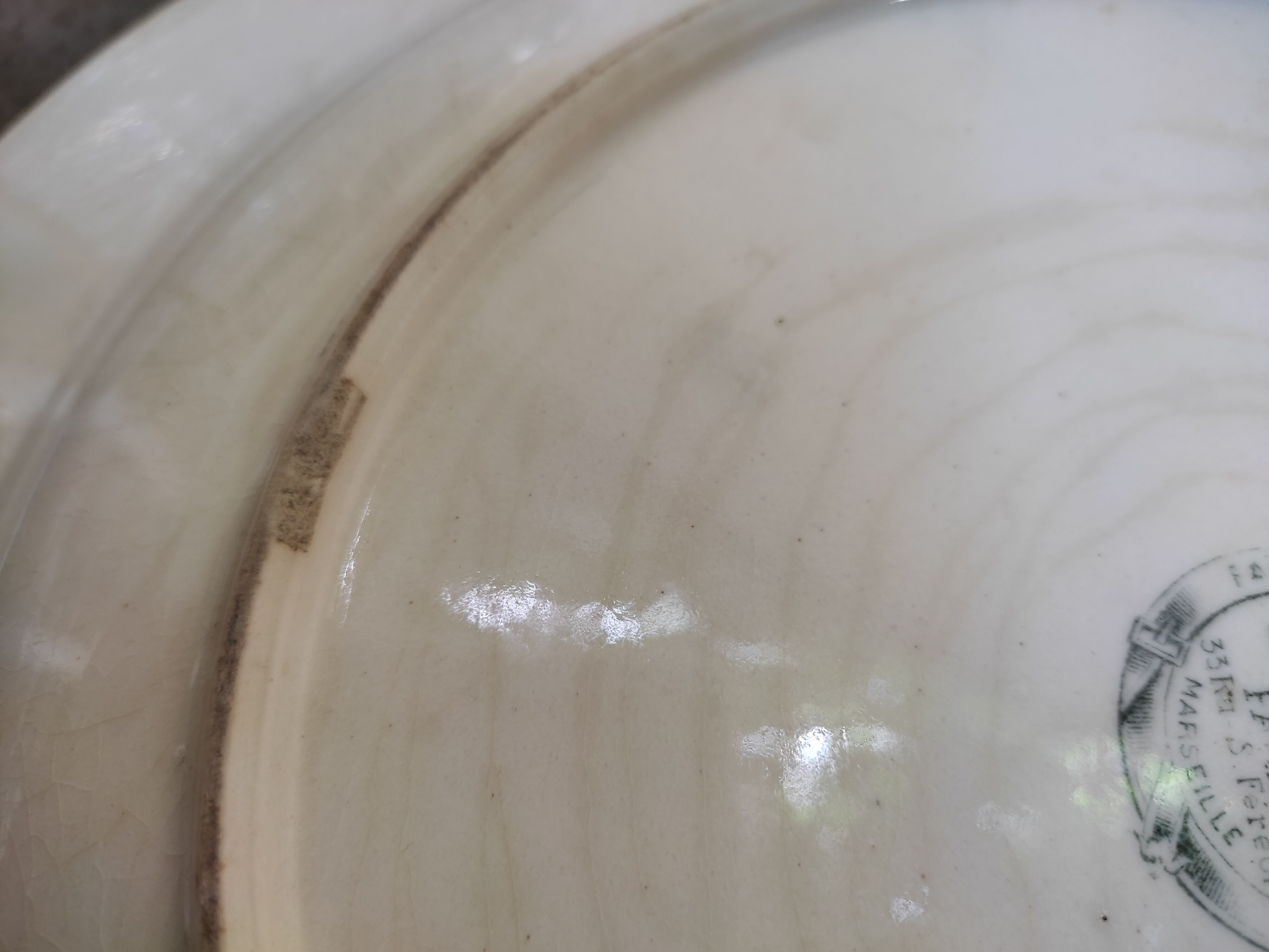 Hollow earthenware dish by Gien