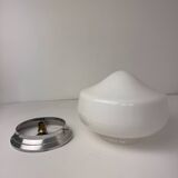 Antique ceiling light or vintage wall light in xl opaline