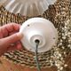 Opaline pendant light, khaki twisted cables
