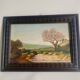 Oil, glazed wooden frame