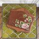 Wooden letter mail holder decorated with roses