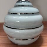 Blue and silver wall light