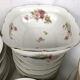 Limoges porcelain service decorated with flowers, mid XXth 57 pieces