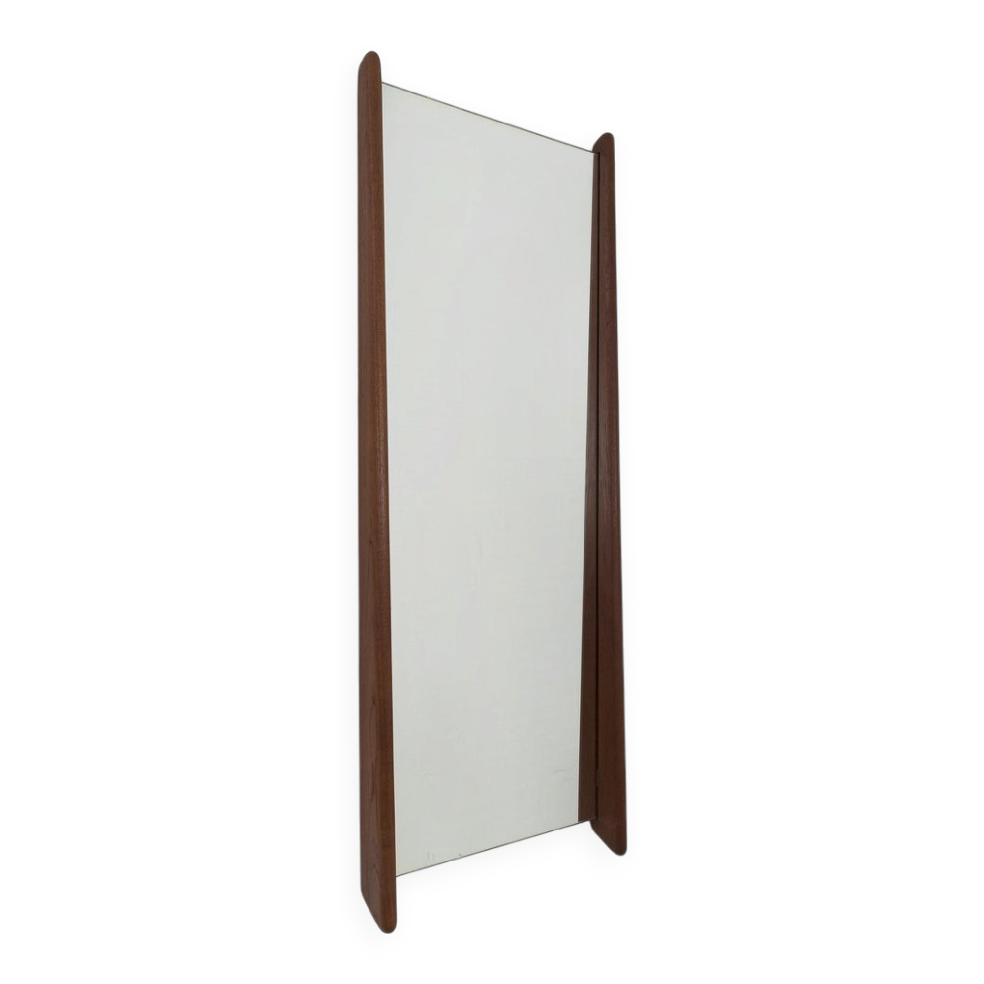Miroir danois avec cadre en teck