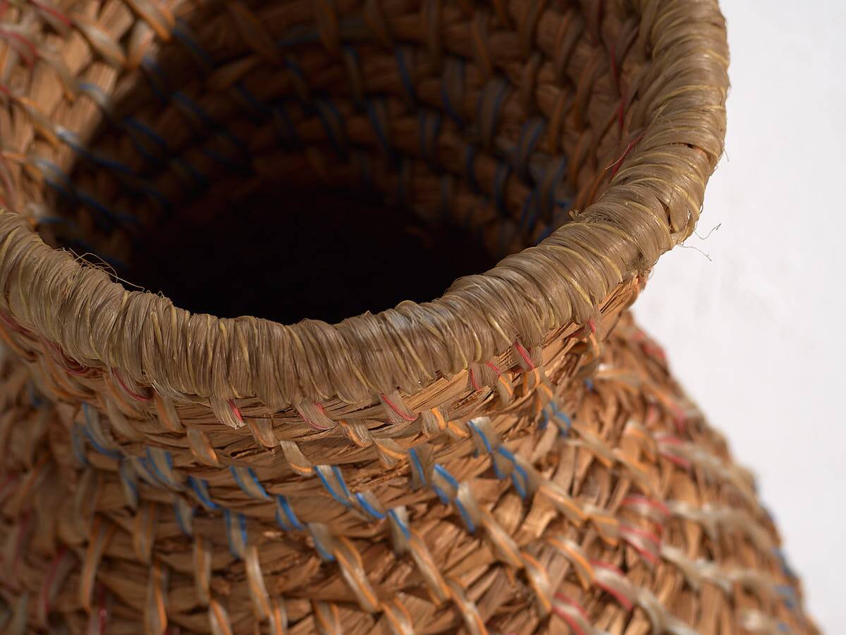 Large antique wicker vase (c.1920) #4