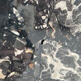 Coffee table year 80 Italian marble and glass