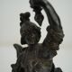 Silver bronze torch pair Paul Dubois