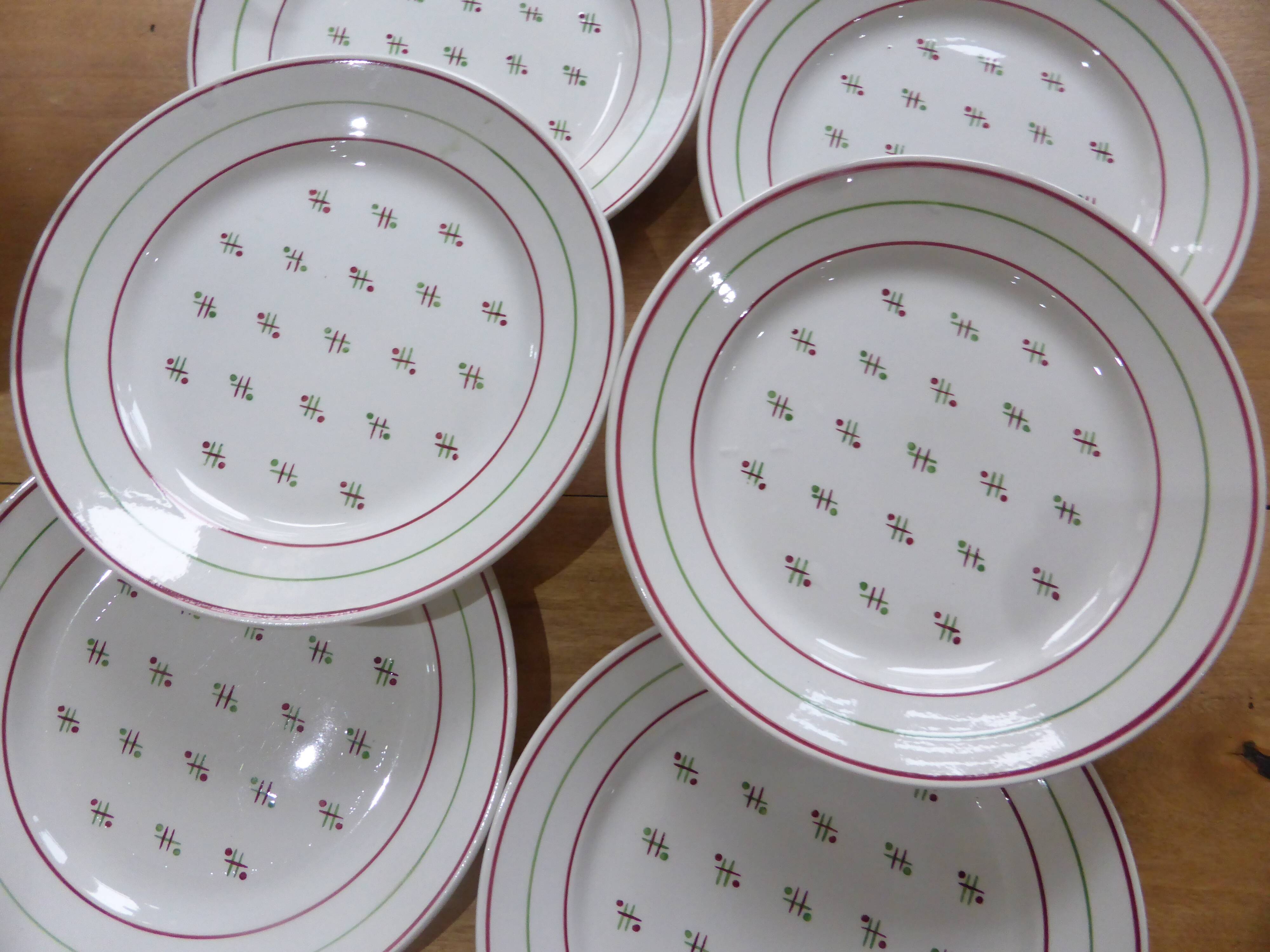 6 vintage dessert plates model Louviers from Luneville 191133