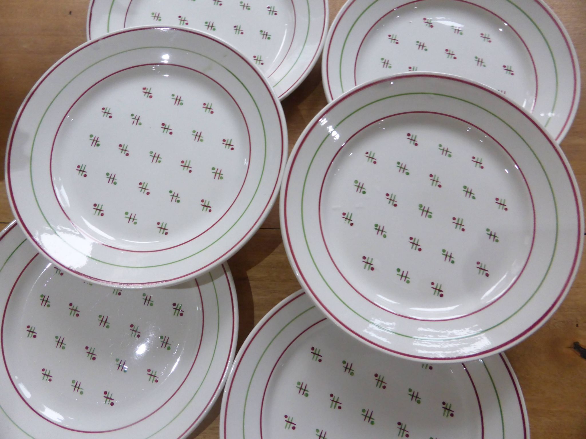 6 assiettes à dessert vintage modèle Louviers de Lunéville