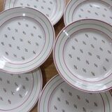 6 vintage dessert plates model Louviers from Luneville 191133