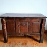 19th-century oak castle chest