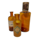Lot flacons pharmacie ambre