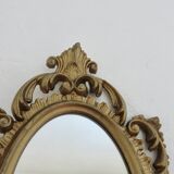 Small baroque mirror in gilded resin, made in Italy, 1970