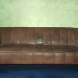 De Sede DS44 buffalo leather 3-seater sofa, 1970s