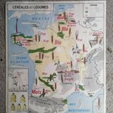 Vintage school map mdi FRANCE The Seine