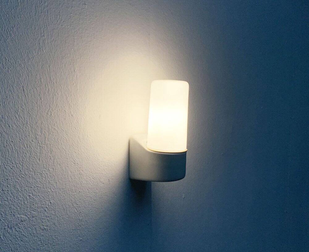 German ceramic wall lights mid-century 6063 by Wilhelm Wagenfeld for Lindner, 1960s, set of 2.