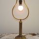 Traditional Style Vintage French Brass Table Lamp Round Footed Base