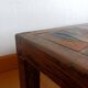 Table basse herbier en terre-cuite style Garnier, vers 1960
