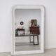 White lacquered wood mirror