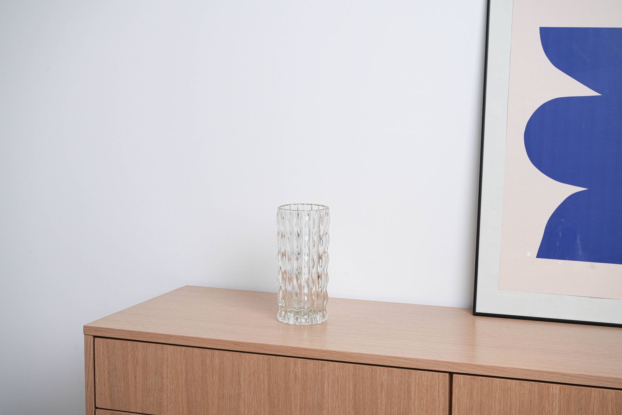 Crystal vase, Italian design, 1960s, manufactured in Italy