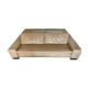 Casa Nova Madison 3 seater sofa in dove leather, metal base, smooth seat