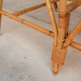 Vintage rattan bench