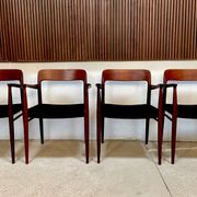 Danish teak model 56 chairs by Niels O. Møller for J.L. Møllers, 1954, set of 4