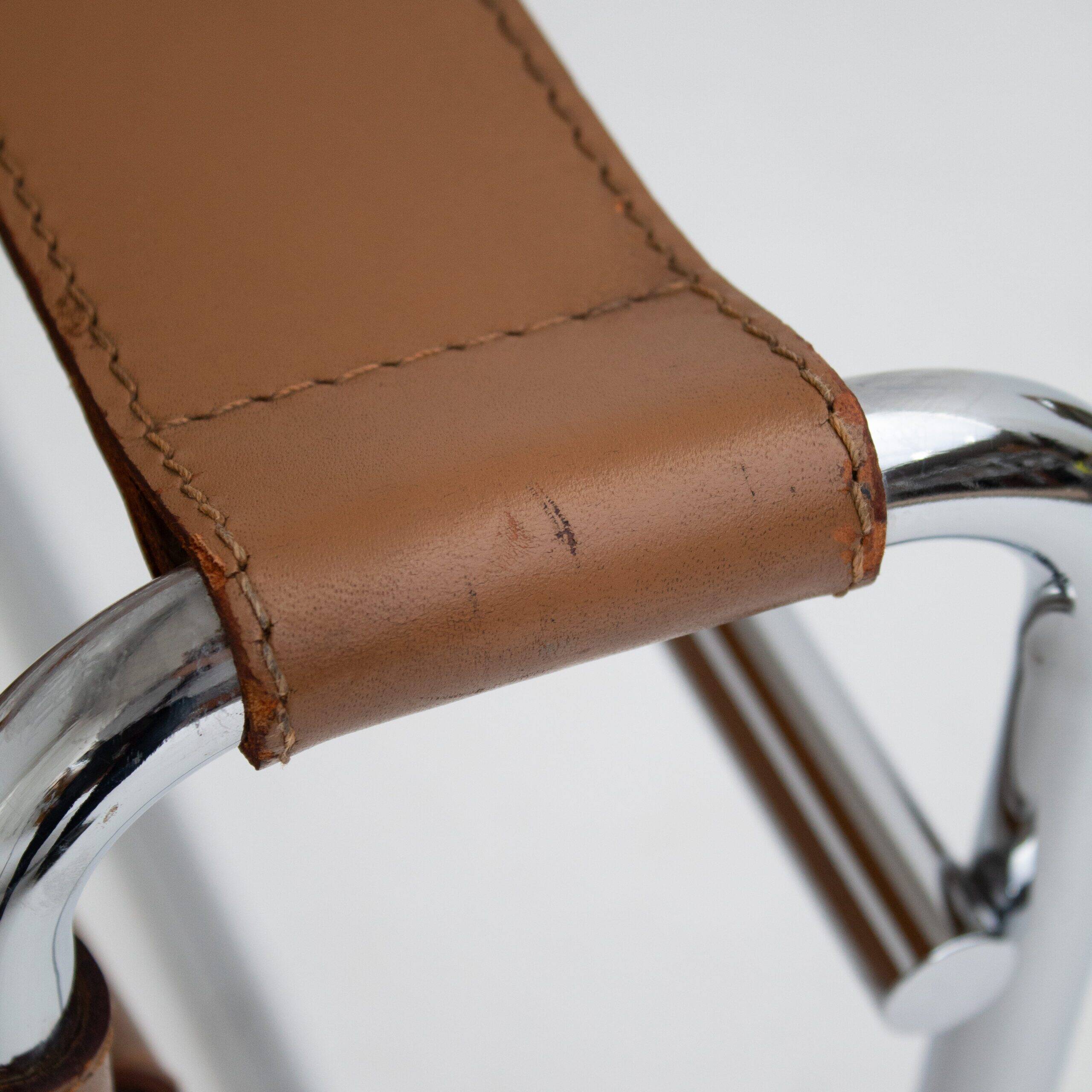 Fauteuil Wassily de Marcel Breuer en cuir cognac