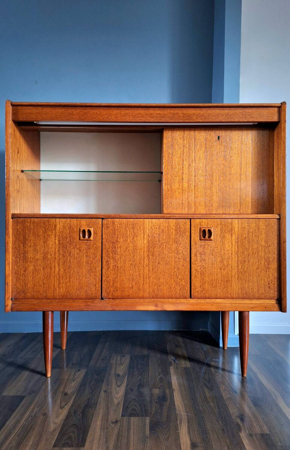 Vintage sideboard, antique bar cabinet, secretary bookcase