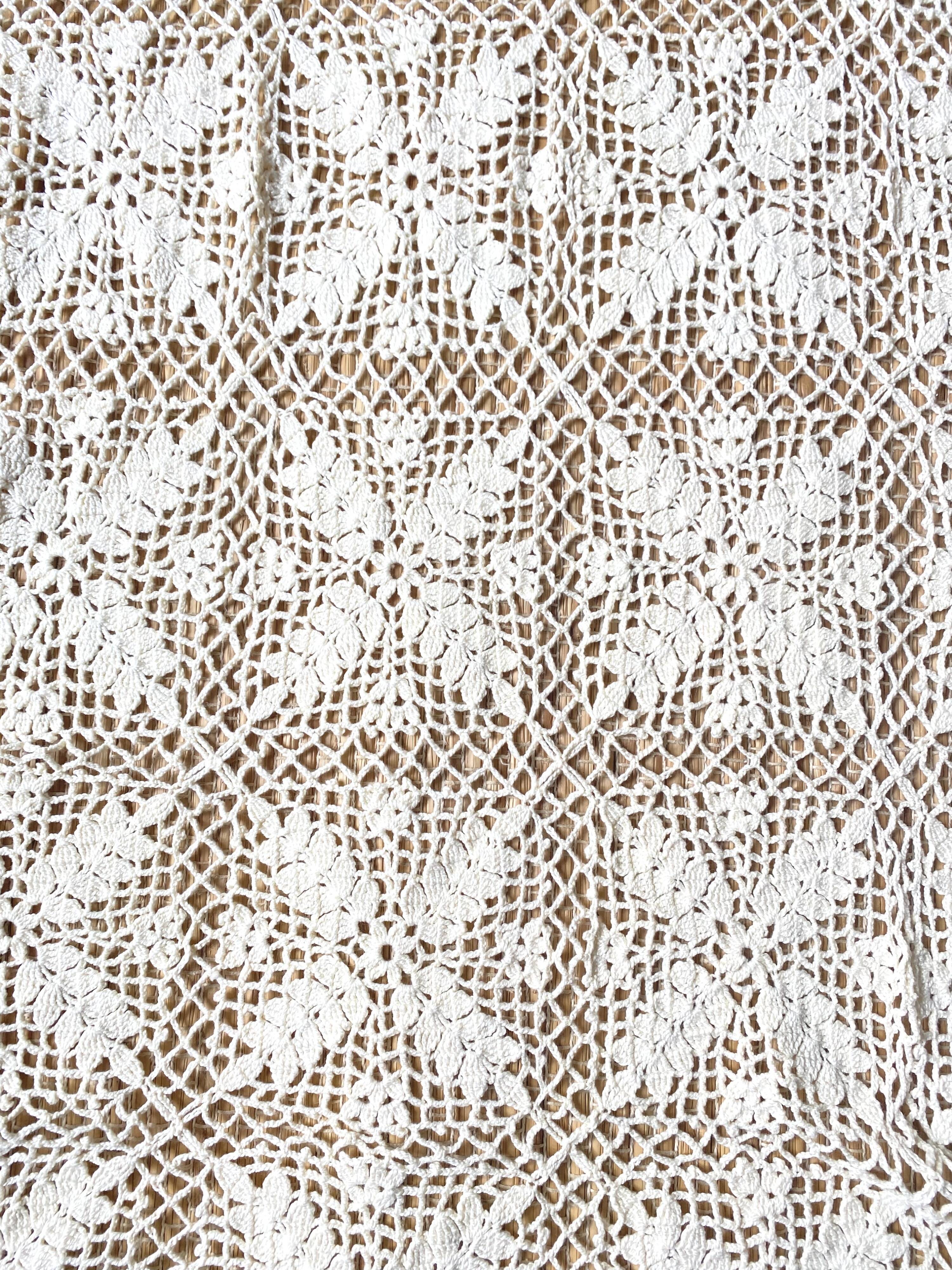 Plaid, couverture au crochet 75X150 cm